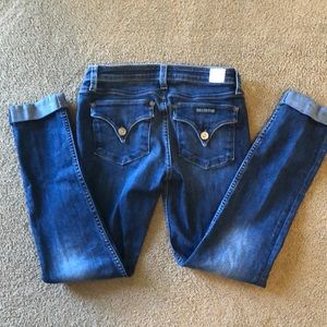 Hudson ‘Bacara’ crop straight cuffed jeans